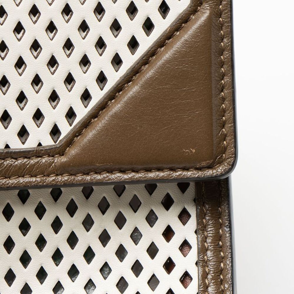 Fendi Perforated Leather Kan U Small Shoulder Bag - Picture 12 of 14